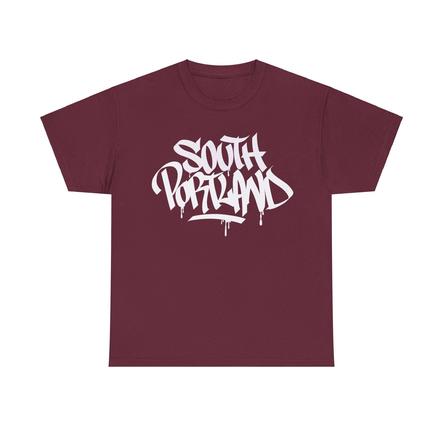 South Portland White Letter T-Shirt