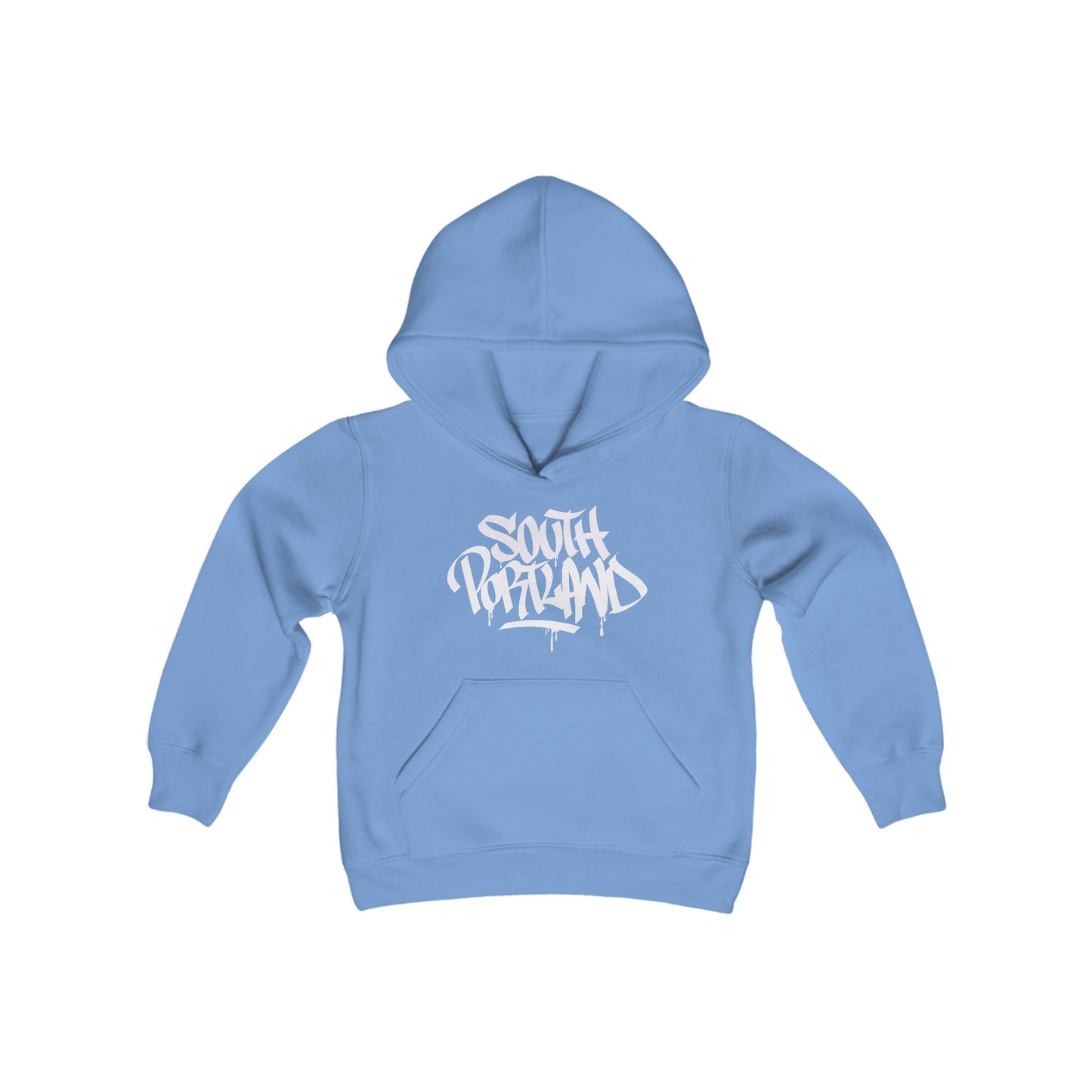 Kids South Portland White Letter Hoodie