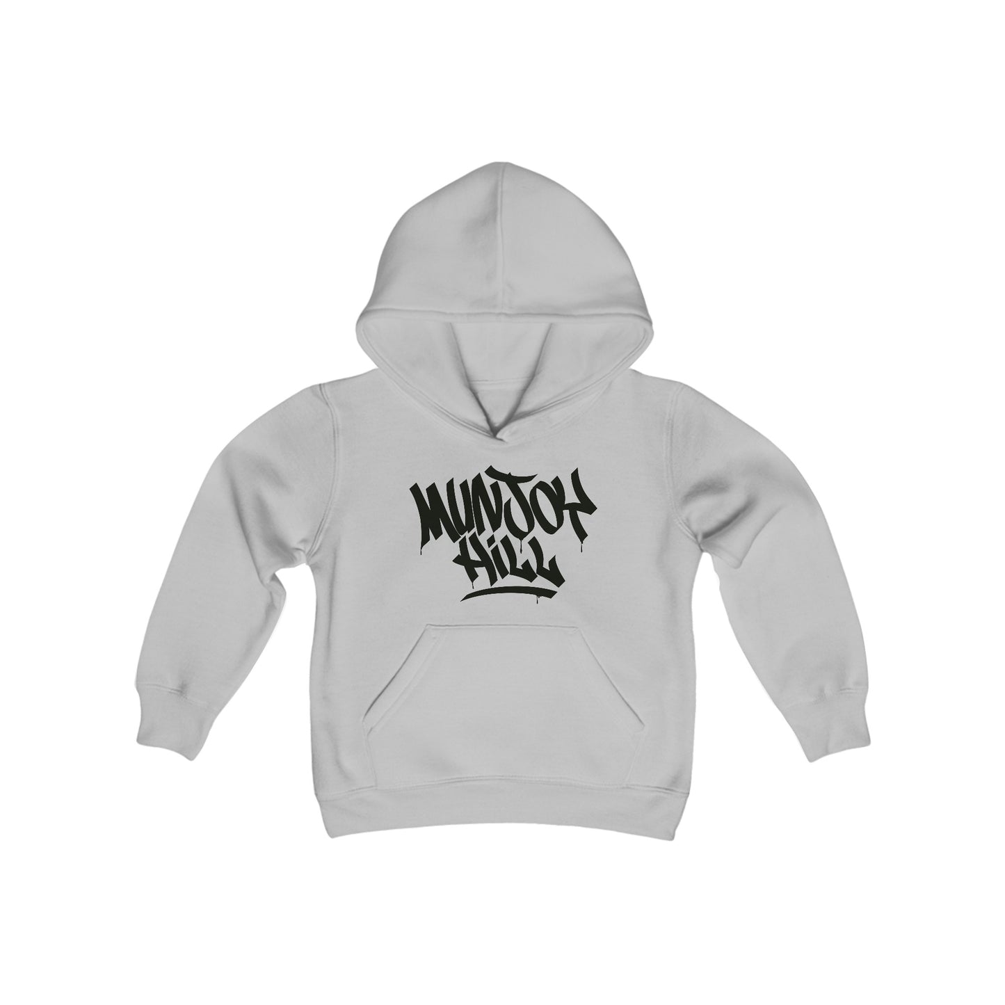 Kids Munjoy Hill Black Letter Hoodie