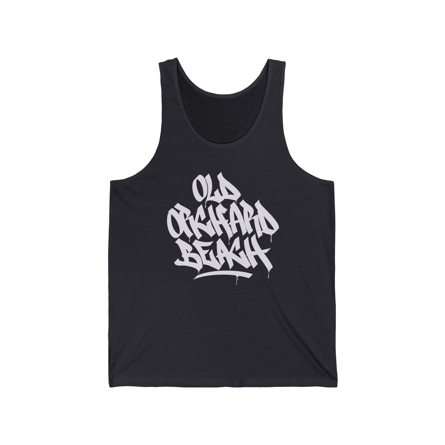 Unisex Old Orchard Beach White Letter Tank