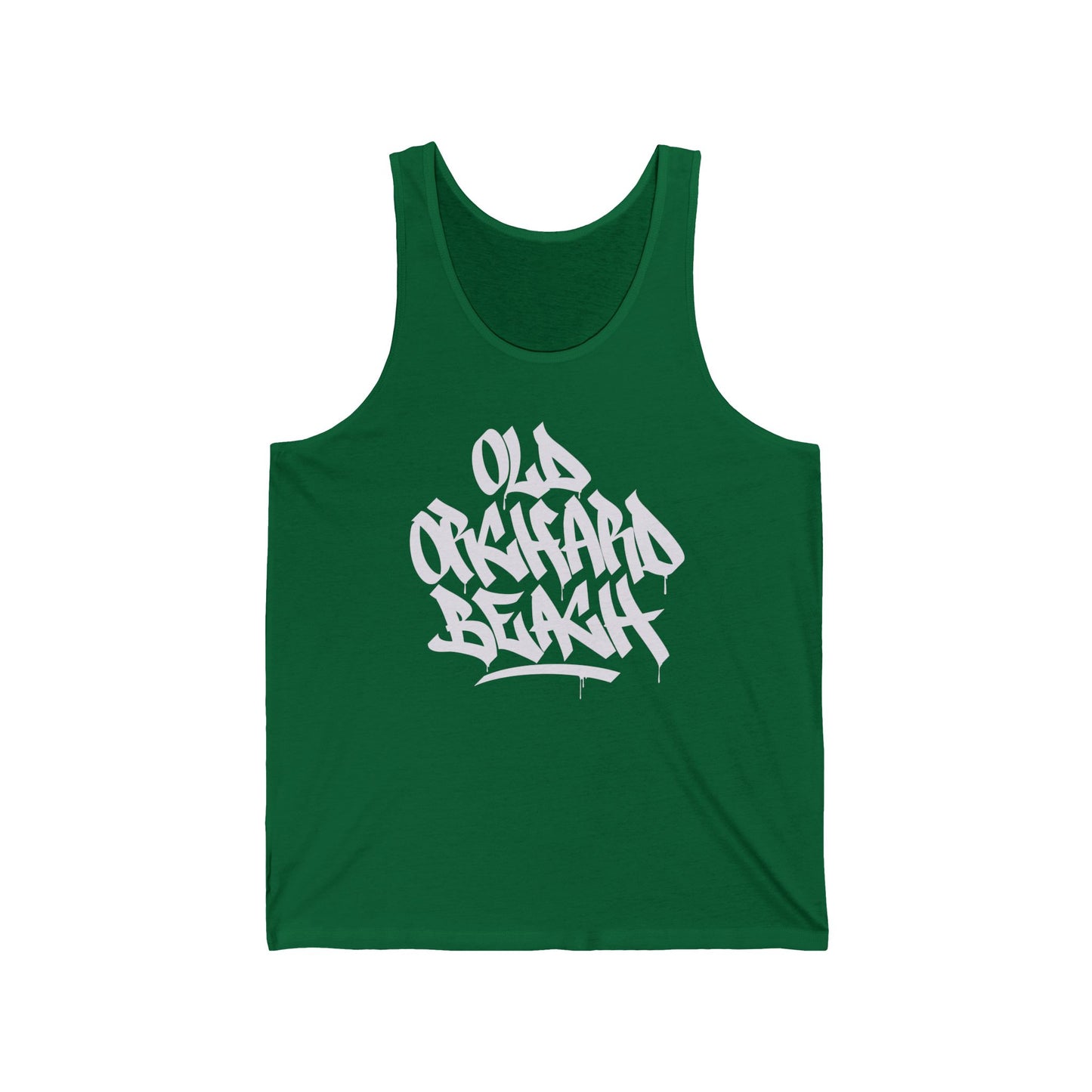 Unisex Old Orchard Beach White Letter Tank