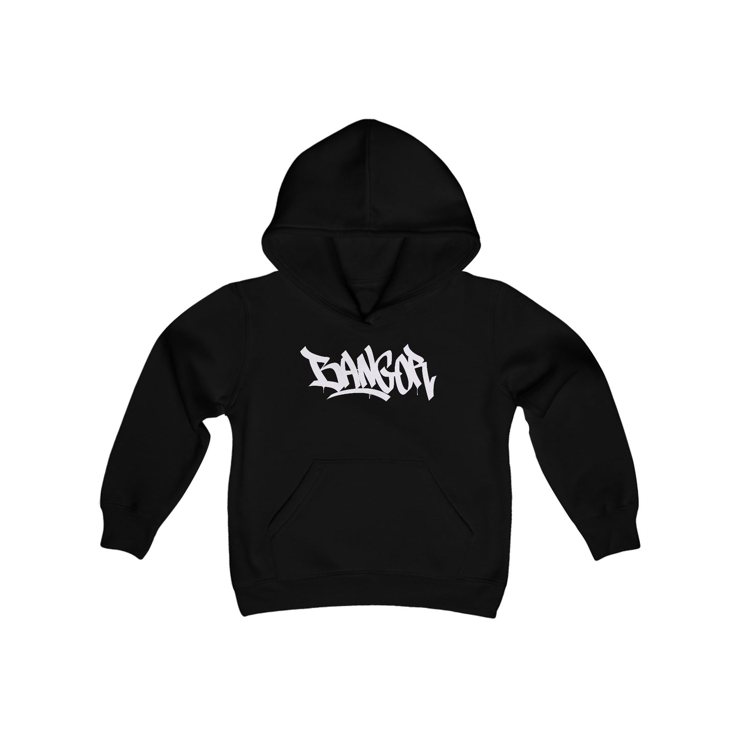 Kids Bangor White Letter Hoodie